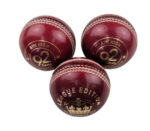 Red Leather Cricket Ball Senior 5.5oz Match Hand Stitched Adult 92 Sports - Image 3
